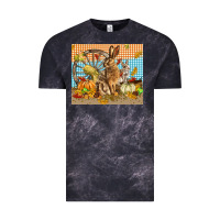 Cloud Black fall rabbit  mousepad Vintage Tee - LillyAllenDesigns
