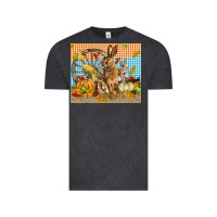 Vintage Black fall rabbit  mousepad Vintage Tee - LillyAllenDesigns