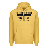 Antique Gold mens the element of chill thc marijuana joke black Premium Hoodie - artisFamous