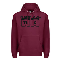 Burgundy mens the element of chill thc marijuana joke black Premium Hoodie - artisFamous