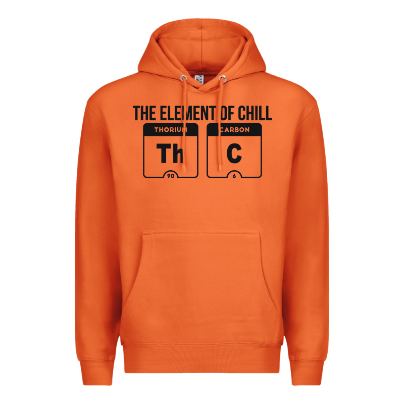 Mens The Element Of Chill Thc Marijuana Joke Black Premium Hoodie by artisFamous | Teevron