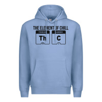 Colony Blue mens the element of chill thc marijuana joke black Premium Hoodie - artisFamous