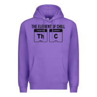 Purple mens the element of chill thc marijuana joke black Premium Hoodie - artisFamous