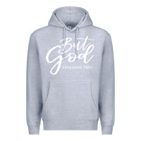 Heather Grey but god imajes Premium Hoodie - artisFamous