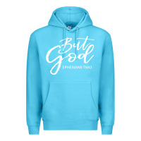 Ocean Blue but god imajes Premium Hoodie - artisFamous