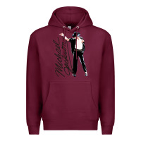 Burgundy Michael Jackson Premium Hoodie - artisFamous