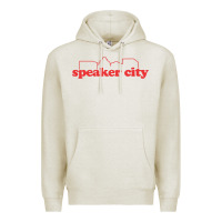 Oatmeal Heather speaker city Premium Hoodie - artisFamous