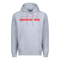 Heather Grey speaker city Premium Hoodie - artisFamous