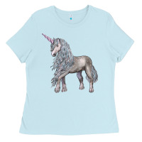 Baby Blue Unicorn Ladies Tee - LillyAllenDesigns