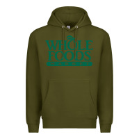 Army Green Whole Foods Market Premium Hoodie - artisFamous