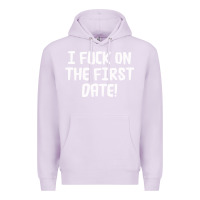 Lilac i f'ck on the first date Premium Hoodie - artisFamous