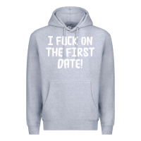 Heather Grey i f'ck on the first date Premium Hoodie - artisFamous