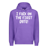 Purple i f'ck on the first date Premium Hoodie - artisFamous
