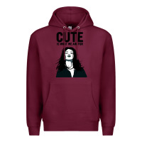 Burgundy cute is what we aim for Premium Hoodie - artisFamous