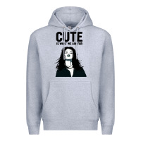 Heather Grey cute is what we aim for Premium Hoodie - artisFamous