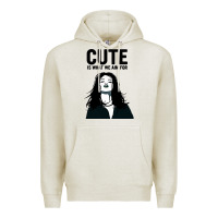 Oatmeal Heather cute is what we aim for Premium Hoodie - artisFamous