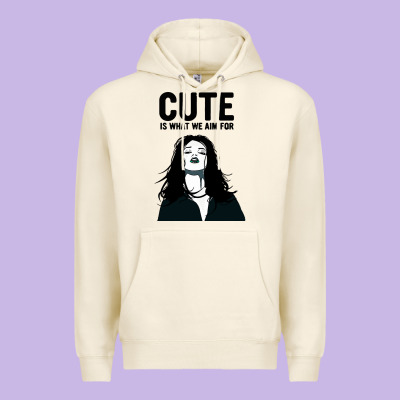 Cute Is What We Aim For Premium Hoodie Designed By Artisfamous