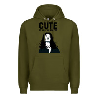 Army Green cute is what we aim for Premium Hoodie - artisFamous