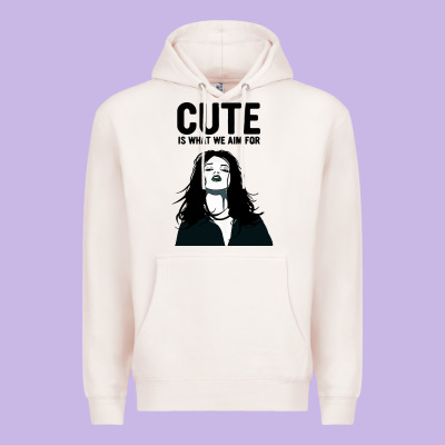 Cute Is What We Aim For Premium Hoodie Designed By Artisfamous