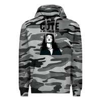 Slate Camo cute is what we aim for Premium Hoodie - artisFamous