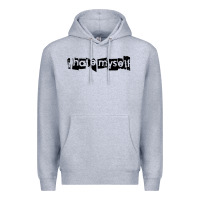 Heather Grey i hate myself Premium Hoodie - artisFamous