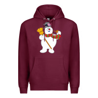 Burgundy Frosty The Snowman New Sku Premium Hoodie - artisFamous