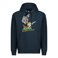 Navy bonamassa guitar Premium Hoodie - artisFamous