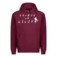 Burgundy lilith woman figure Premium Hoodie - artisFamous