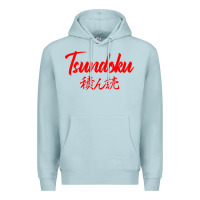 Blue Mist TSUNDOKU JAPANESE TYPOGRAPHY Premium Hoodie - artisFamous
