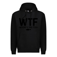 Black where's the fish Premium Hoodie - artisFamous