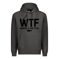 Charcoal Heather where's the fish Premium Hoodie - artisFamous