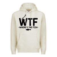 Oatmeal Heather where's the fish Premium Hoodie - artisFamous
