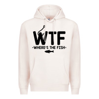 Pale Pink where's the fish Premium Hoodie - artisFamous