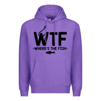 Purple where's the fish Premium Hoodie - artisFamous