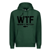 Sports Green where's the fish Premium Hoodie - artisFamous