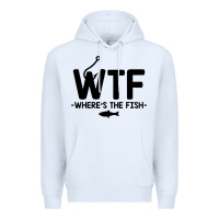 White where's the fish Premium Hoodie - artisFamous