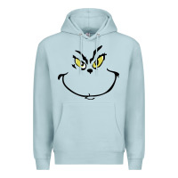 Blue Mist Grinch Face Premium Hoodie - artisFamous