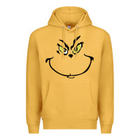 Mustard Grinch Face Premium Hoodie - artisFamous