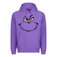 Purple Grinch Face Premium Hoodie - artisFamous