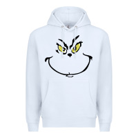 White Grinch Face Premium Hoodie - artisFamous