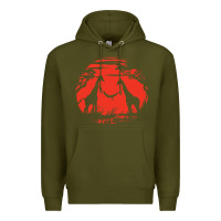 Army Green giraffe Premium Hoodie - artisFamous