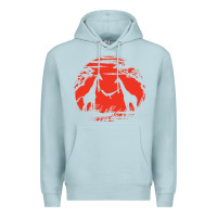 Blue Mist giraffe Premium Hoodie - artisFamous