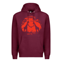 Burgundy giraffe Premium Hoodie - artisFamous