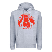 Heather Grey giraffe Premium Hoodie - artisFamous