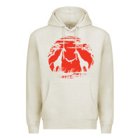 Oatmeal Heather giraffe Premium Hoodie - artisFamous