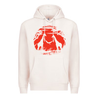 Pale Pink giraffe Premium Hoodie - artisFamous