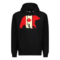 Black Canadian Bear Premium Hoodie - artisFamous