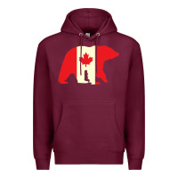 Burgundy Canadian Bear Premium Hoodie - artisFamous