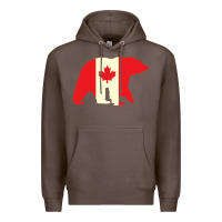 Coffee Canadian Bear Premium Hoodie - artisFamous