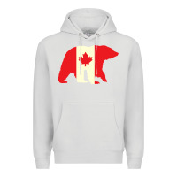 Dove Grey Canadian Bear Premium Hoodie - artisFamous
